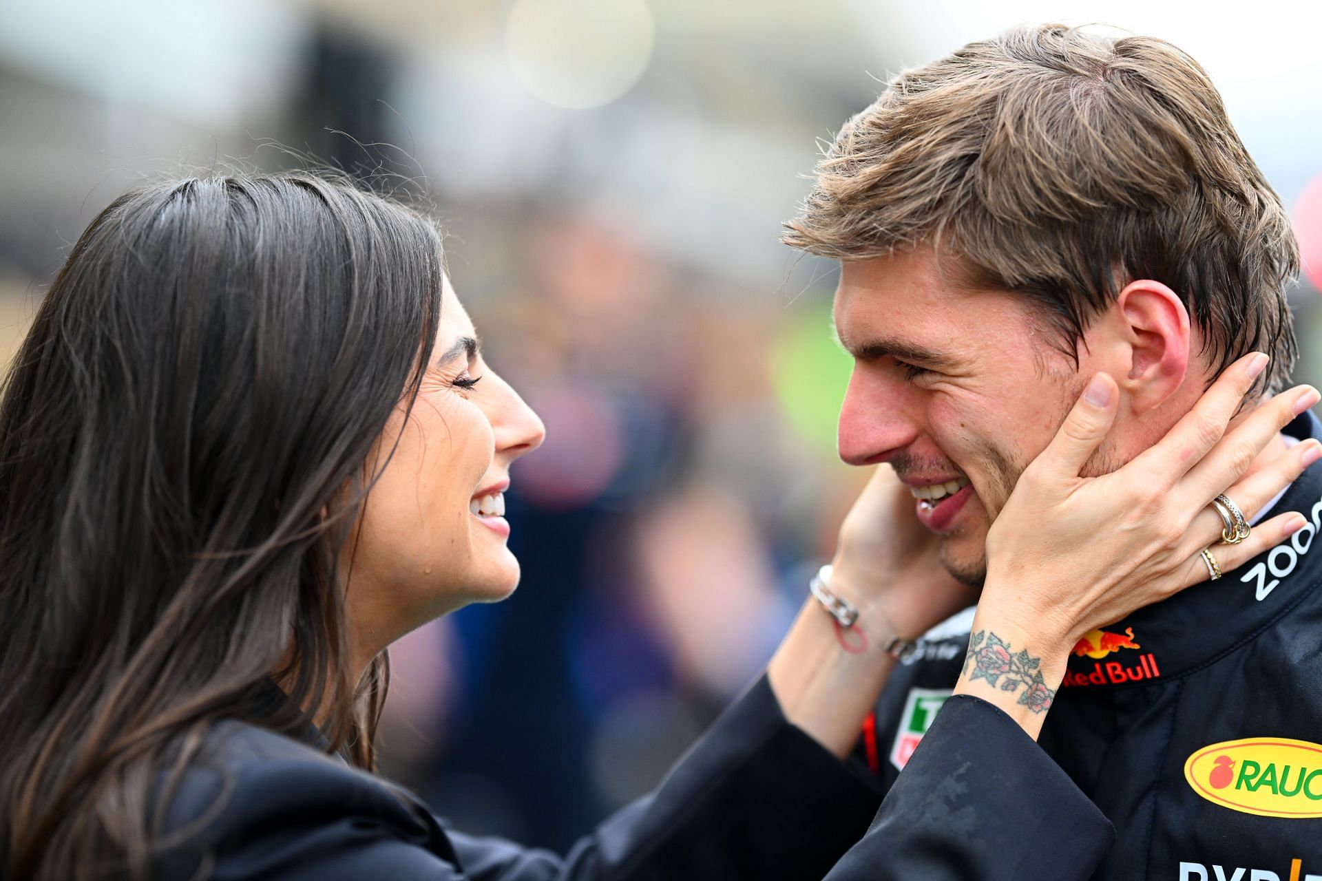 Kelly Piquet (L) and Max Verstappen (R) at the 2025 F1 Grand Prix of Brazil - Source: Getty
